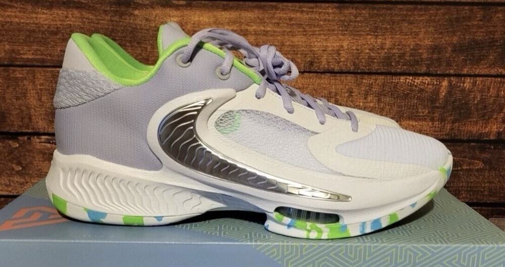 Nike Zoom Freak White Green NBA Basketball Shoes Mens Size 13 FAST SHIPPING